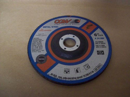 CGW Metal/Steel Type 27 #35632 Grinding Wheels for Angle Grinders Lot of 25