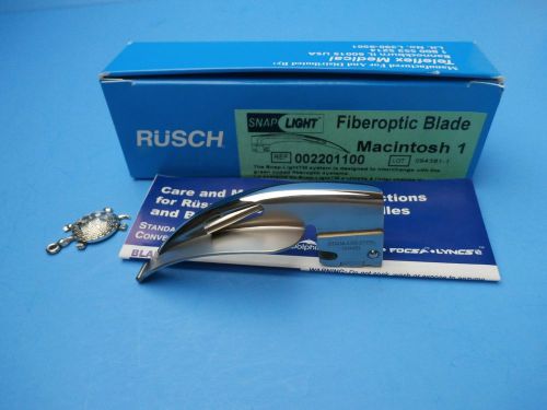 RUSCH-Fiberoptic Blade Macintosh #1,SNAP Light.#002201100.Diagnostic Instruments