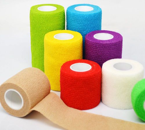 24 Rolls/lot Self Adhesive Non Woven Cohesive Bandage 2&#034;X5 Yards Mix Color