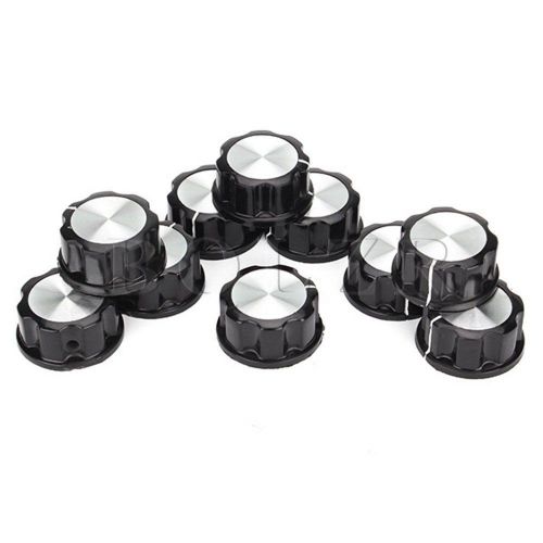 BQLZR Height Octagon Potentiometer Rotary Knobs Set of 10 Black