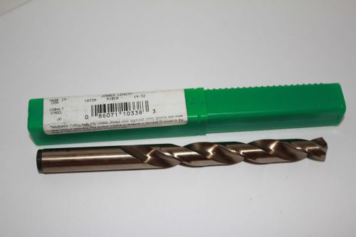 Ptd 19/32&#034; cobalt precision jobber length twist drill r10co bit 10338 for sale