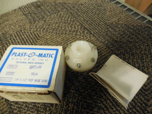 PLAST-O-MATIC GGMT1-PF GGMT1PF 1/4&#034; X 1/2&#034; PVDF GAUGE GUARD NEW IN BOX