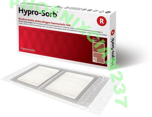2 x Haemostatics Hypro-Sorb R - Bioabsorbable DENTAL FELT Implant Bone Graft CE