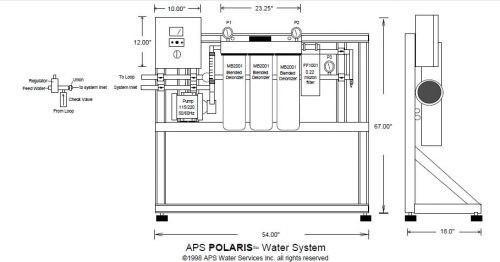 APS 18 megohm DI water purification system