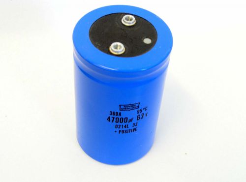 47000UF 63V NIPPON  47,000 uf Capacitors 95C  TYPE 36DA  3 pieces pn 36DA473F063