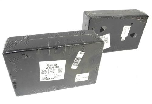 TWO LMB Heeger KAB-3742 Painted Black Aluminum Electronic Box Enclosures. BO