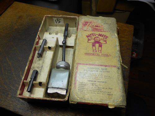 Vintage Lufkin Miti-Mite Magnetic Base Indicator Holder Saginaw MI USA in box