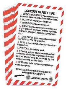 Brady losc13 prinzing lockout safety card, pk 10 for sale