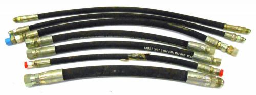 NRP JONES &amp; MWH MISC SIZES FLAME RESISTANT HYDRAULIC HOSES LOT OF 7