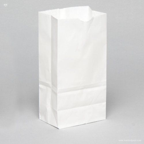 Duro 4 lb. recycled white paper bag - 500 per pack for sale