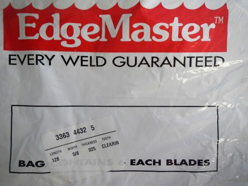 Edgemaster 336344325 butcher band saw blades 128&#034; x 5/8&#034;x .025&#034; 6pk for sale