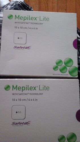 Molnycke Mepilex Lite Absorbant Soft Silicone Dressing 4&#034;x4 afetac 2 boxes 10 ct
