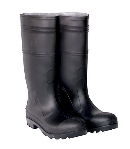 OpenBox CLC R23011 Over The Sock Black PVC Mens Rain Boot, Size 11