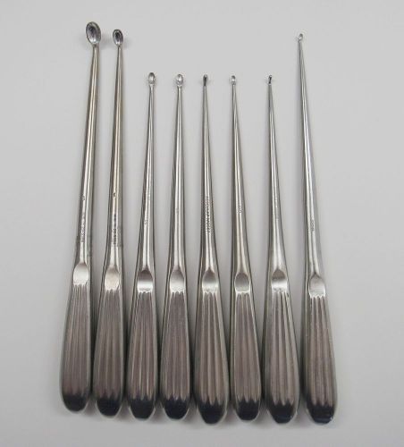 Lot of 8 aesculap lempert curettes for sale