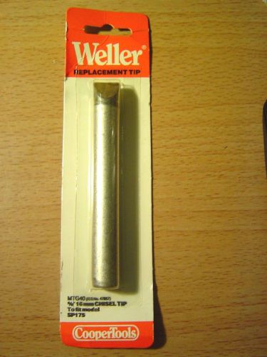 Weller MTG40 5/8&#034; Soldering Iron Tip for Model SP175 Iron  Chisel Tip 4-3/4&#034; Lon