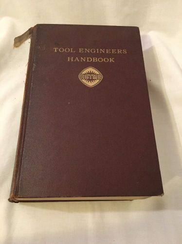 1959 astme Tool Engineers Handbook Mcgraw Metals Shop Working Machine