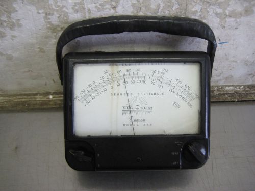 Vintage Simpson Therm-o-meter Model 388 with Plastic Case Not Tested