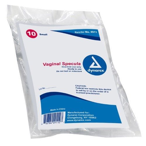 Dynarex Vaginal Specula, Disposable - Small - 10/Box