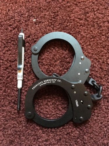 Peerless black chain link 730c superlite lightweight handcuffs + 1 key! for sale