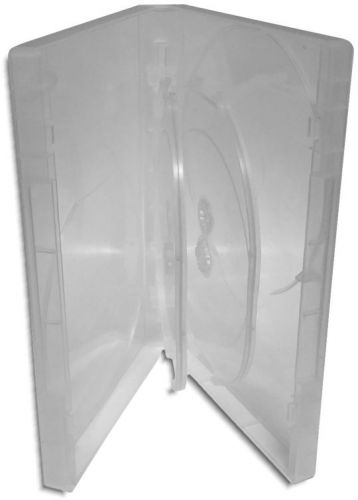 116-Pak Viva One-Time™ Quad 25mm Clear DVD Boxes w/ Two Hinged Flaps, Clearance!