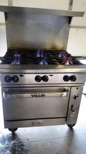 Vulcan 6 burner stove range 36s-1a, nat gas, h/d,restaurant,deli,bakery,church for sale