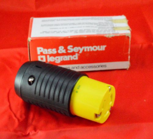 L630C 30A 250v 2 Pole 3 Wire Pass &amp; Seymour #14-10 AWG Ground Turnlock Connector
