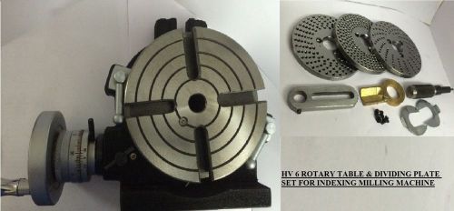 HV6 Horizontal &amp;Vertical Milling Machine 6&#034; Rotary Table+ Dividing Plates+manual