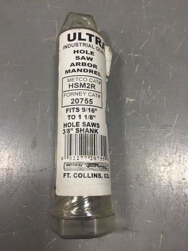 Industrial hole saw arbor mandrel 3/8&#034; shank fits 9/16&#034;- 1 1/8&#034; saws forney for sale