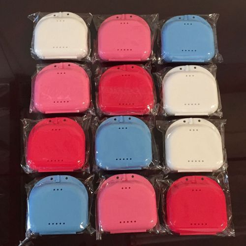 30 pcs dental retainer orthodontic mouthguard denture storage cases box tray for sale