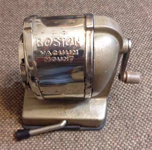 Vintage Boston Vacuum Mount Pencil Sharpener , NICE