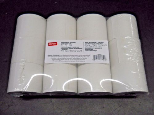 2-1/4&#034;  CALCULATOR CASH REGISTER ROLLS 12PK 1-PLY NEW SEALED