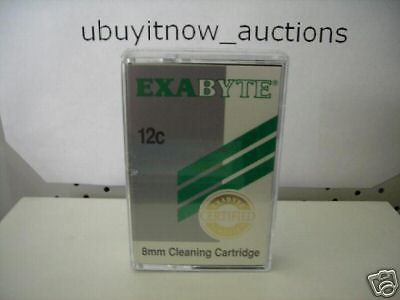 NEW Exabyte 8mm 12C Cleaning Tape Cartridge 727386 MP 12 Cleans Factory Sealed