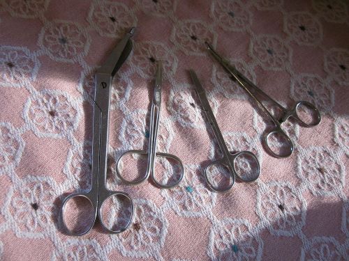 4 pc lot surgical sissors Miltex assorted sizes styles brands