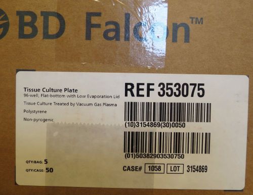 Case/50 bd falcon microtest 96 well culture plates # 35 3075 353075 for sale