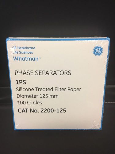 WHATMAN PHASE SEPARATOR 1PS Silicone FILTER Paper 125 mm 100 Circles 2200-125