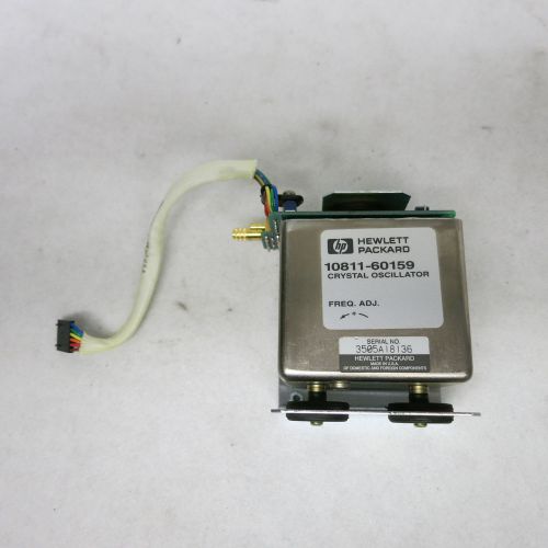 HP 10811 60159 Dual Oven Crystal Oscillator 10 MHz W/ Shock Mount &amp; Cable