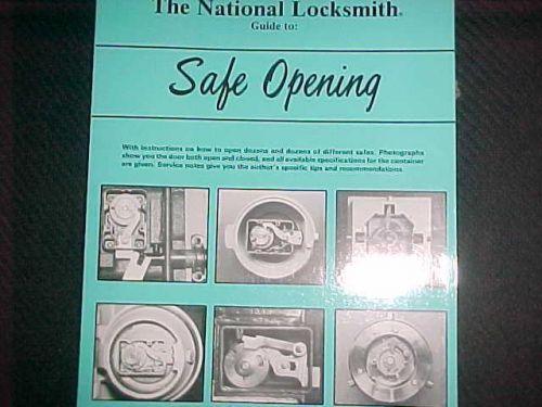 NEW BOOK Guide to Safe Opening Vol,1 by Dave McOmie, Locksmith,Safe tech.student
