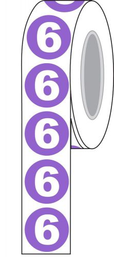 1-1/2&#034; Diameter &#034;6&#034; Inventory Control Label Compulabel (821484)