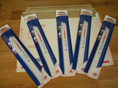 (5) 5-PACKS LENOX 20577850R 8&#034; 10/14TPI Fire &amp; Rescue Reciprocating Saw Blades