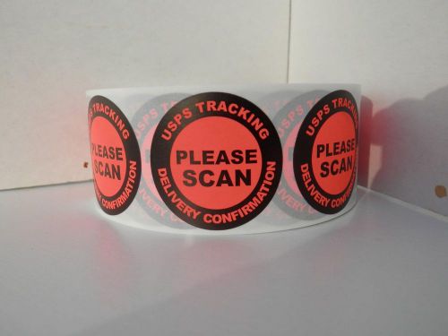 PLEASE SCAN USPS TRACKING DELIVERY CONFIRMATION Label red fluor circle 500/rl