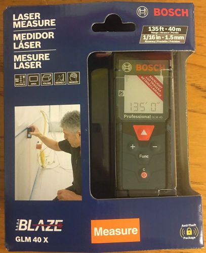 (A) BOSCH LASER MEASURE #GLM40X (135ft) NEW