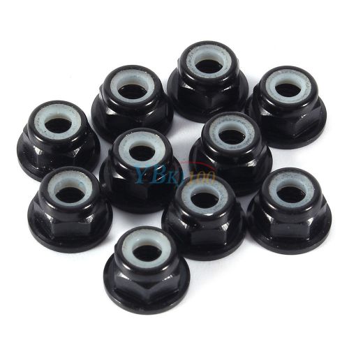 10pcs black m5 anodized nylon insert self-lock aluminum alloy nuts hex lock nut for sale