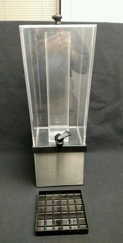Beverage Dispenser with Ice Column Acrylic Stainless Steel 3 Gallon Cal-Mil