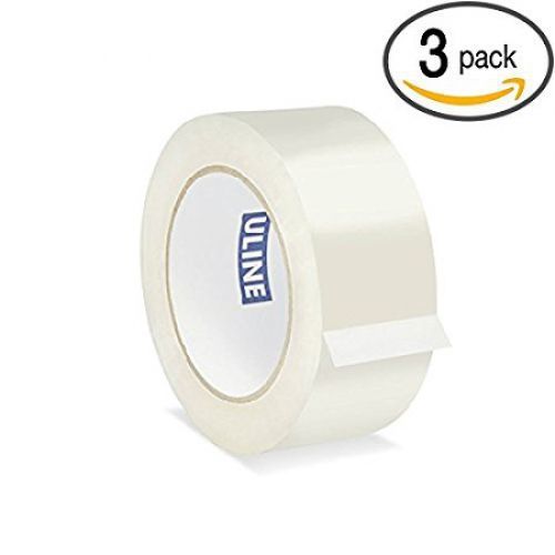 ULINE Industrial Shipping &amp; Packing Tape 2&#034; x 110 Yards 2.0 Mil - Clear (3 Pack)