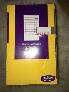 Cleaners Supply Dry Cleaners Blank Softback 3 Part Invoices