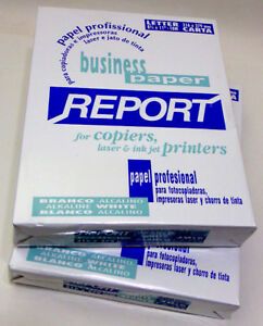 REPORT Alkaline White Eucalyptus Fiber Copy Paper 20 Pound 8.5x11 - 2 Reams