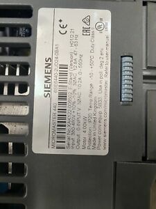 SIEMENS MICROMASTER 440 6SE6440-2UD27-5CA1  380/480VAC 3PH  7.5 KW DRIVE