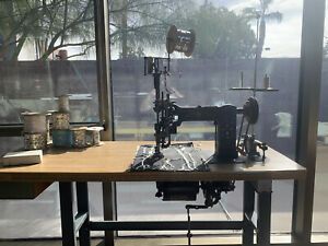 Cornely Machine Artisan Chainstitch Embroidery Machine w/ Table Motor Read Descr