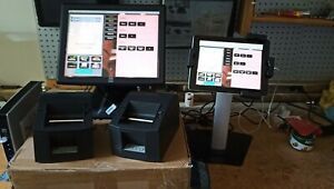 2xstation 2x printer Point of sale POS System Register  Restaurant Bar Takeout