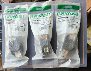 70520FR BRYANT LOCKING RECEPTACLE 3 PACK. 2P 3W GROUNDING 20A 125V NEMA L5-20